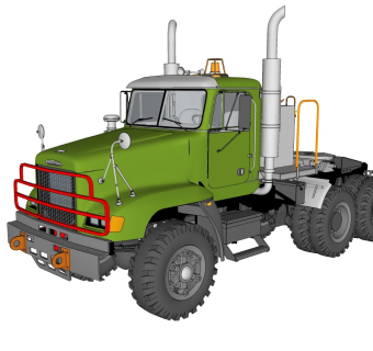 超精细汽车模型 卡车 Freightliner